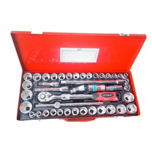 QV Tools QV41E Metric And Imperial Socket Set 1/2 Inch Drive