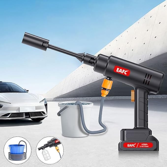 EAFC 60Bar Cordless High Pressure Car Washing Gun (20,000mAh)