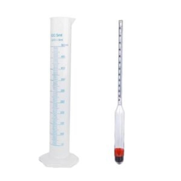 0.800-0.900g/ml Specific Density Hydrometer With 500ml Plastic Measuring Cylinder