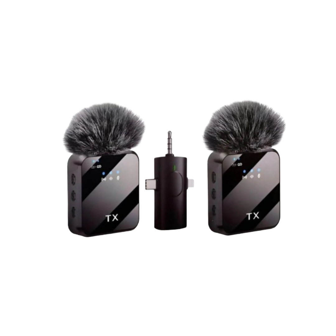 F11-2 Dual Noise Cancelling Wireless Microphone With 3 In 1 Receiver