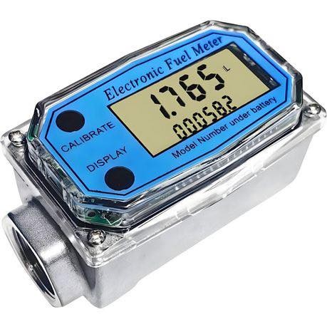 Mini Digital Turbine Flowmeter (15-120L/min, 1" NPT)